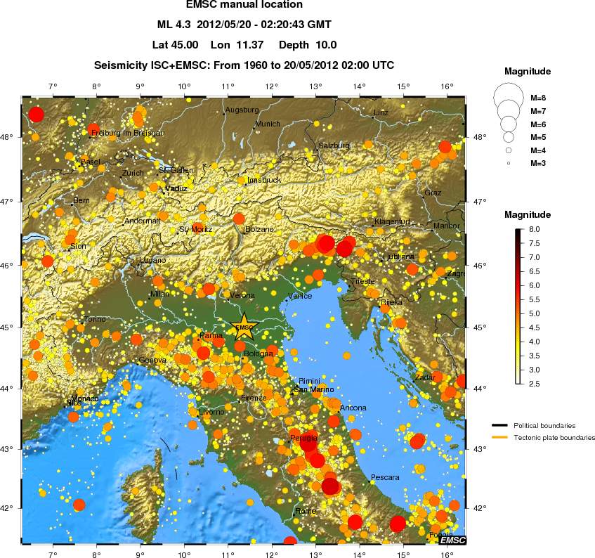 regional magnitude historical seismicity