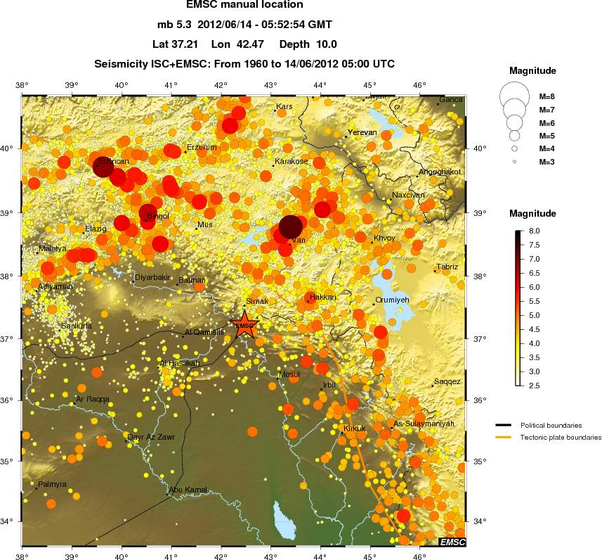 regional magnitude historical seismicity