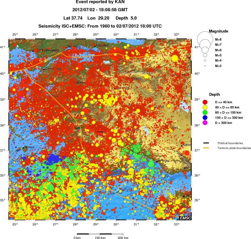 regional historical seismicity