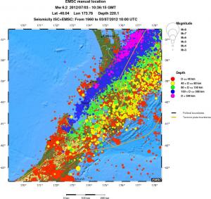 regional historical seismicity