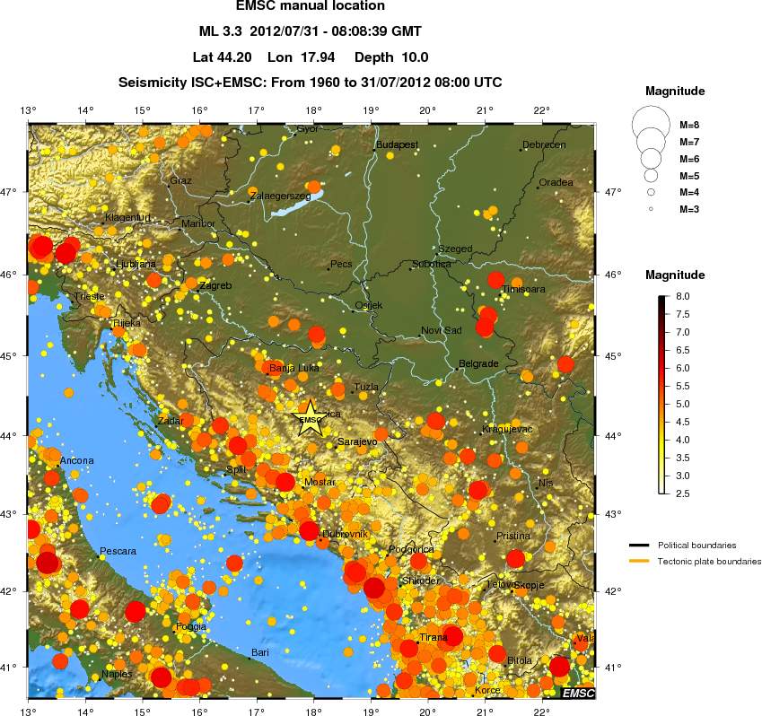 regional magnitude historical seismicity
