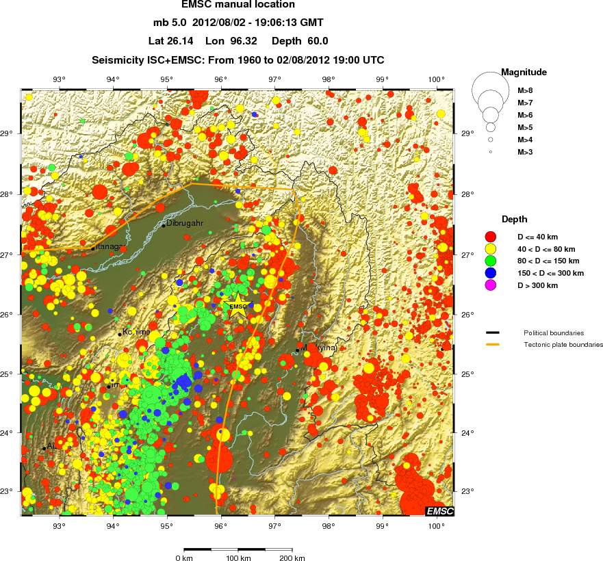 regional historical seismicity