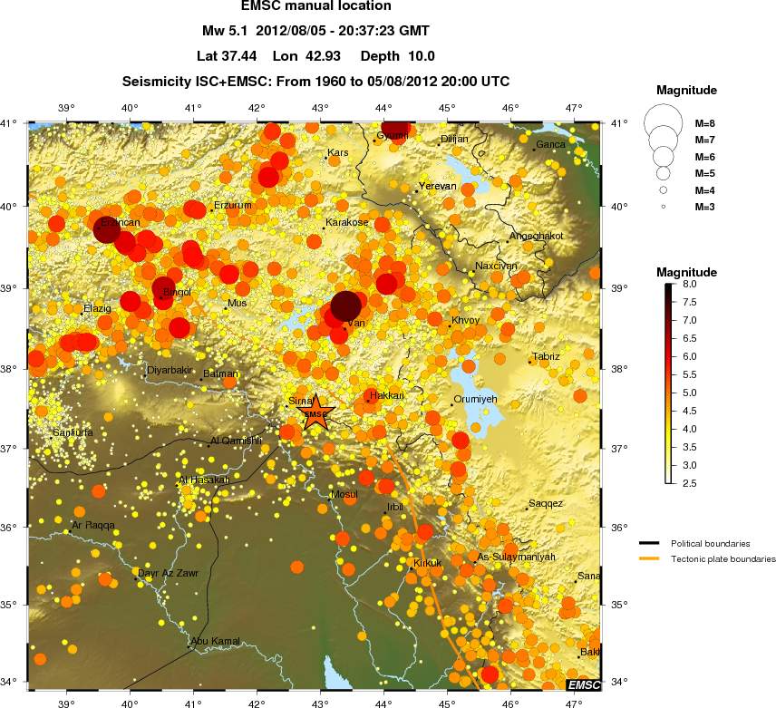 regional magnitude historical seismicity