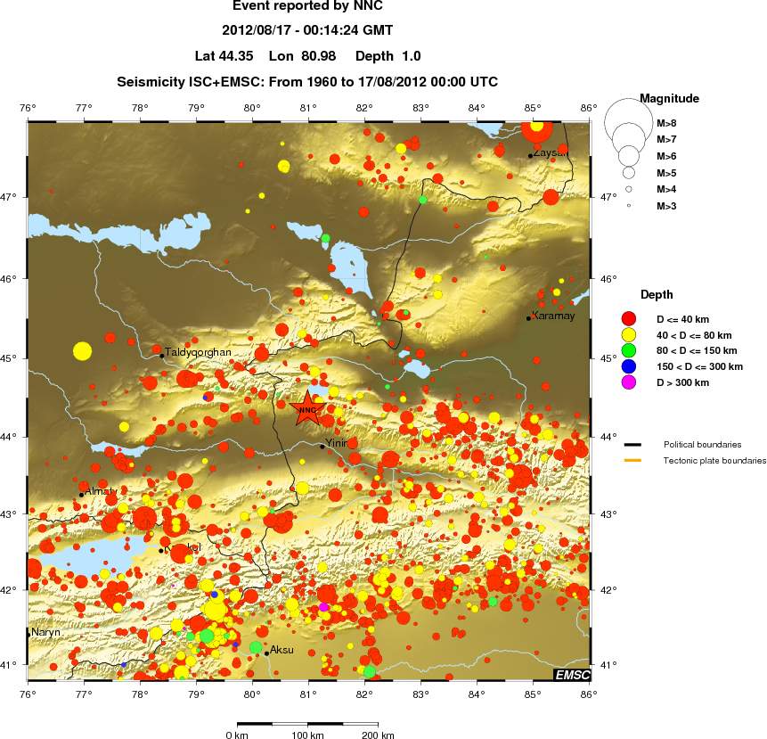 regional historical seismicity