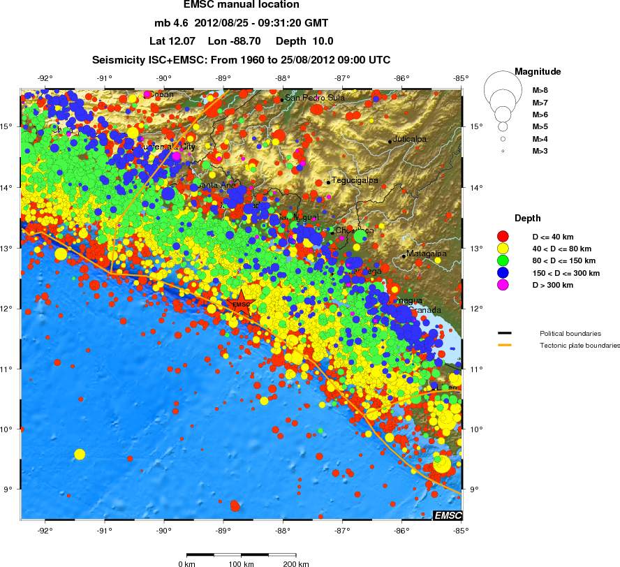 regional historical seismicity