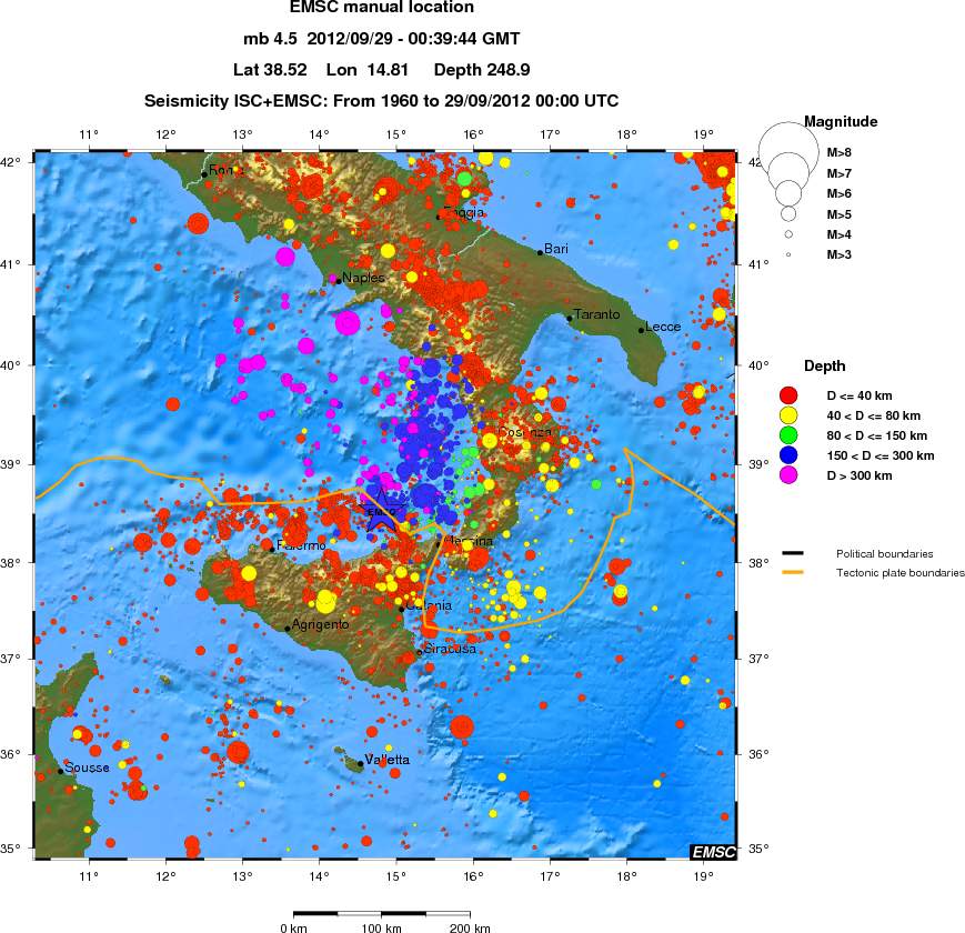 regional historical seismicity