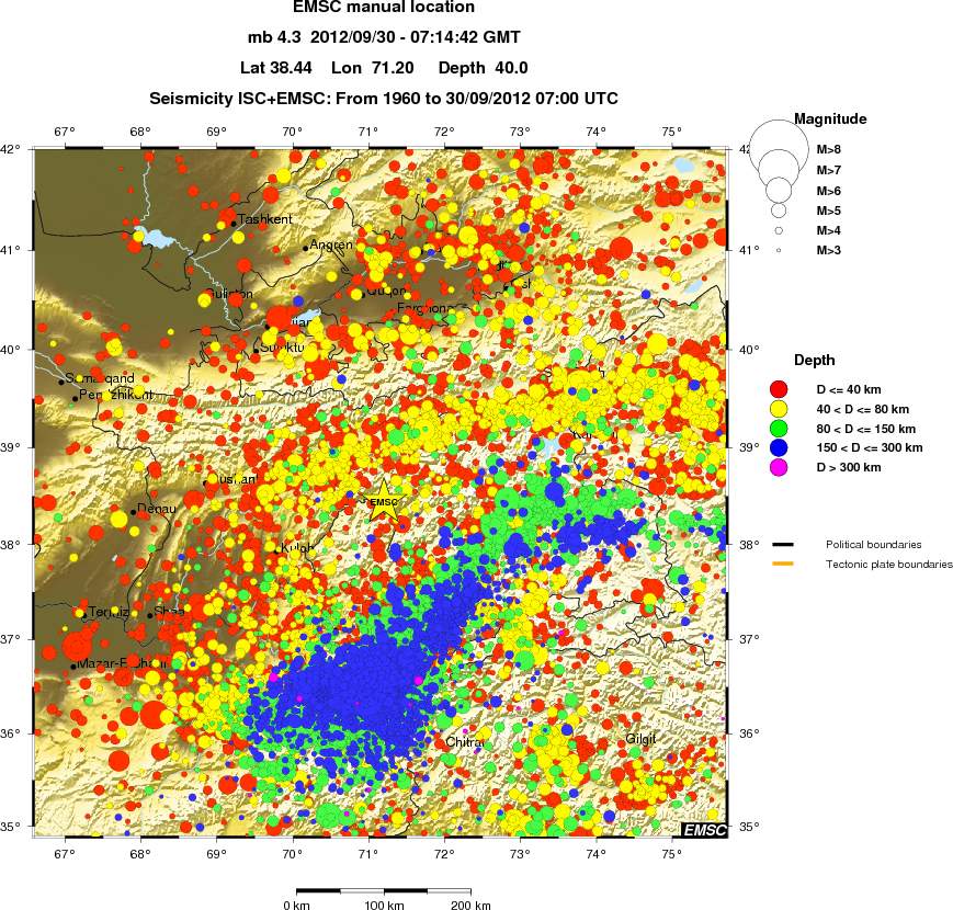 regional historical seismicity