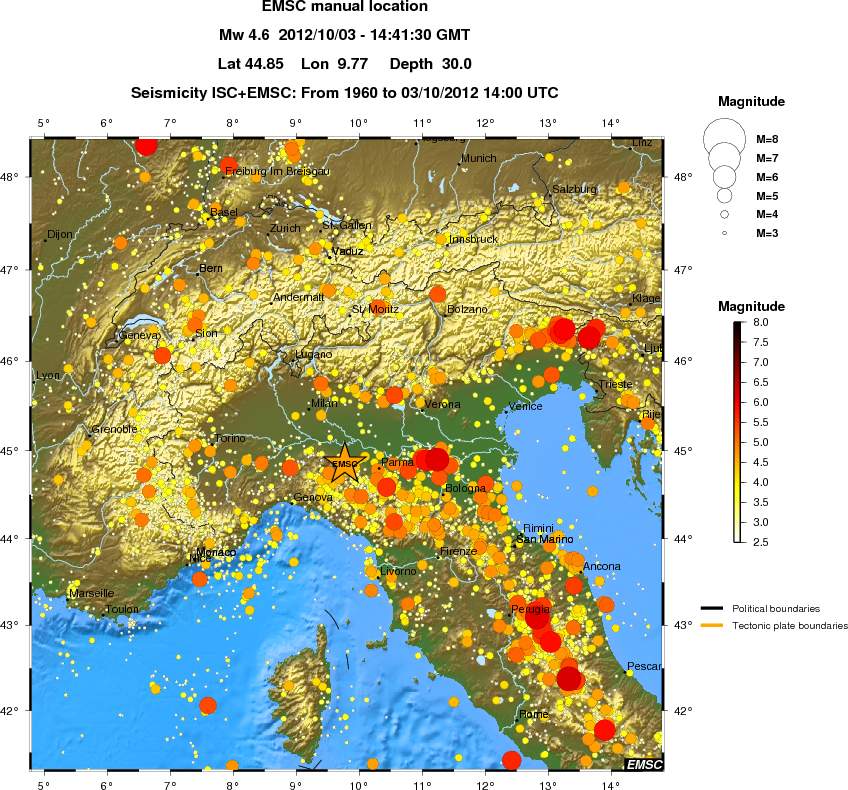 regional magnitude historical seismicity