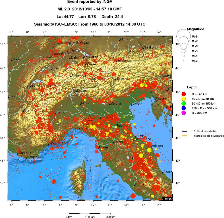 regional historical seismicity