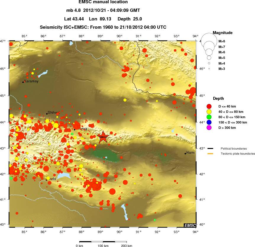 regional historical seismicity