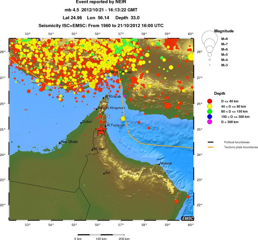 regional historical seismicity