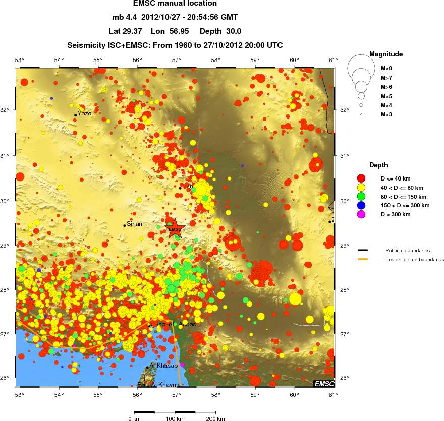 regional historical seismicity