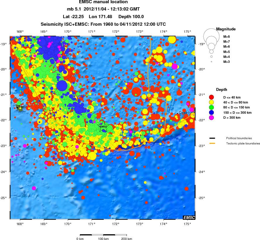 regional historical seismicity