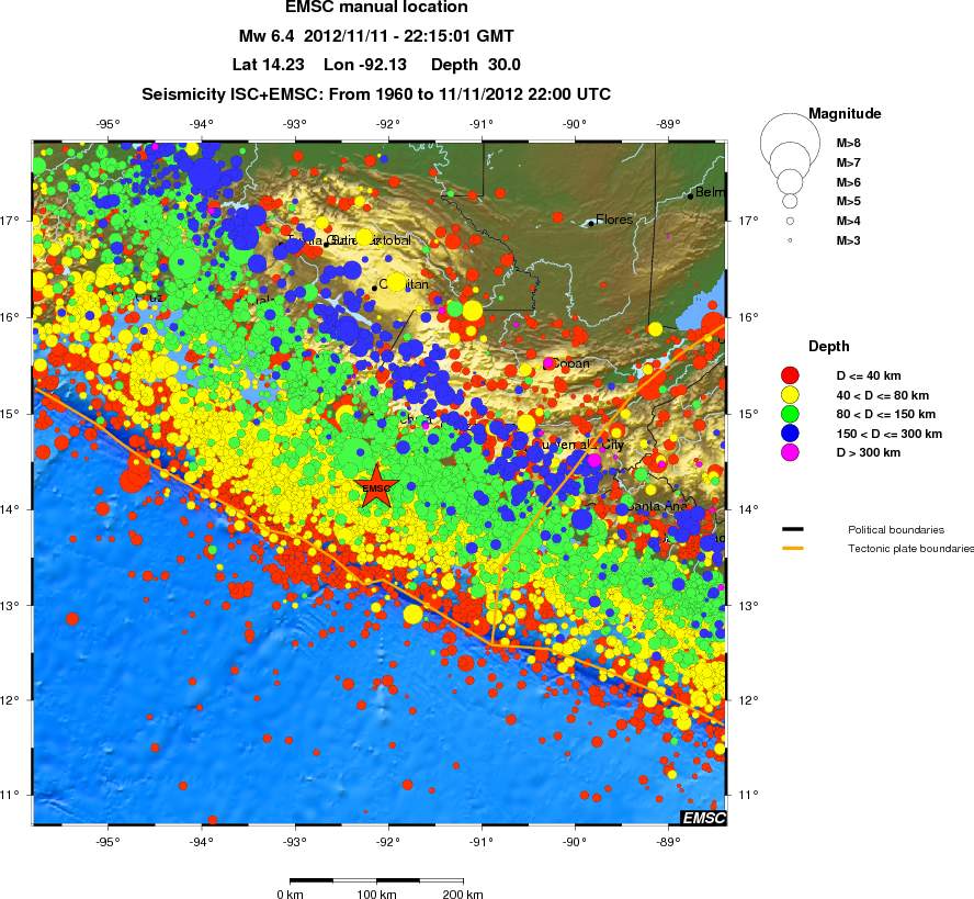 regional historical seismicity