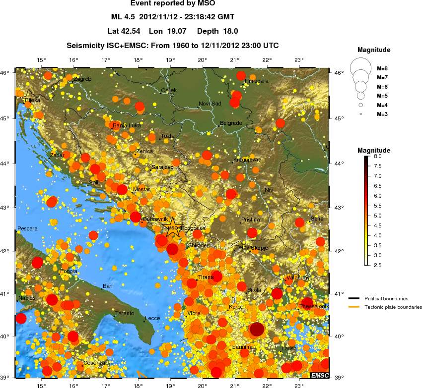 regional magnitude historical seismicity