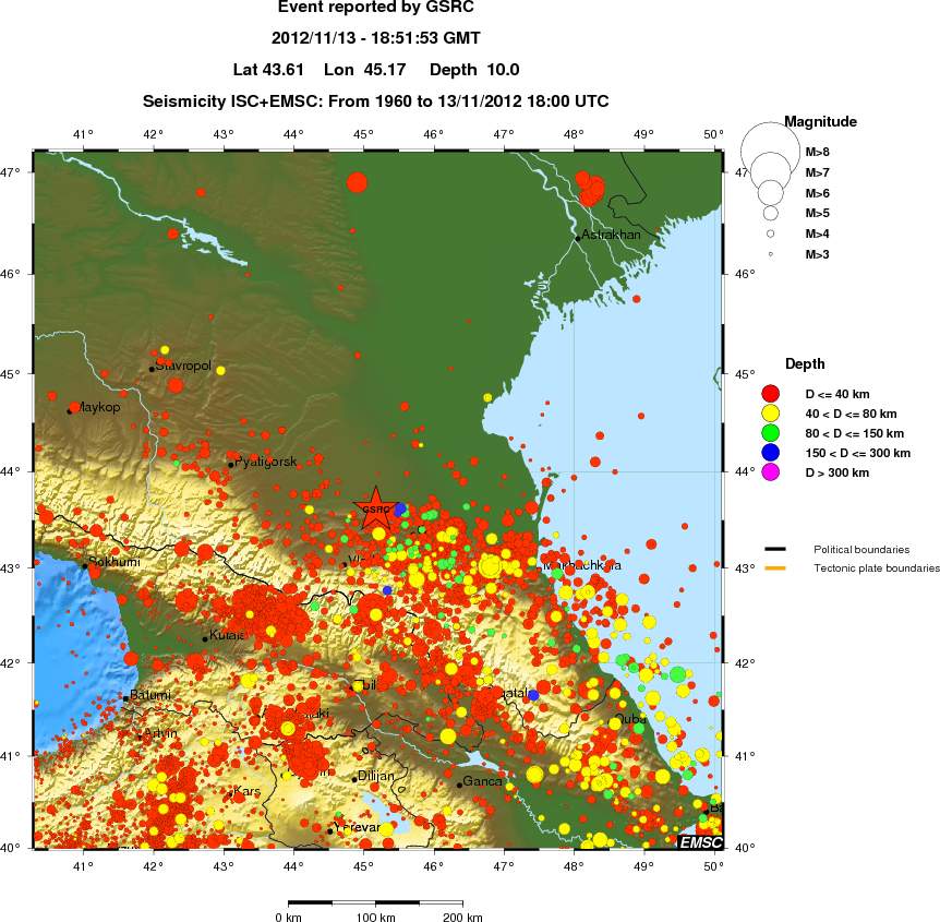 regional historical seismicity