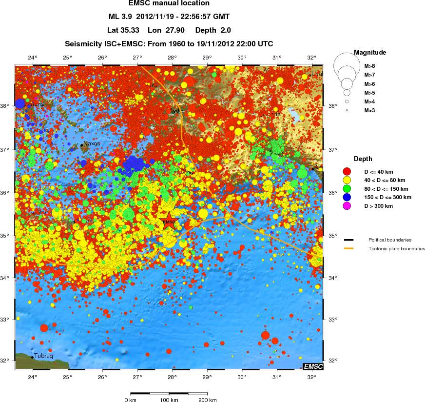 regional historical seismicity
