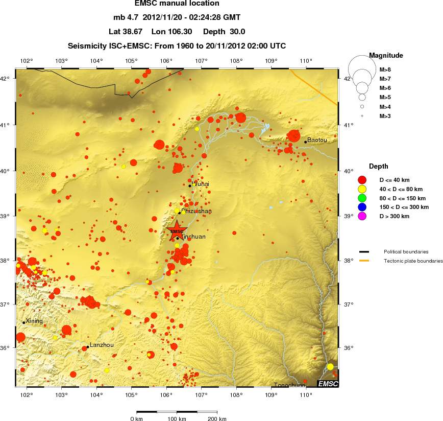 regional historical seismicity