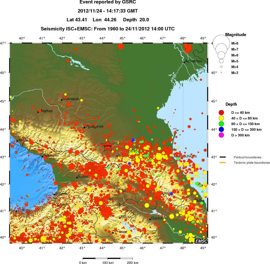 regional historical seismicity