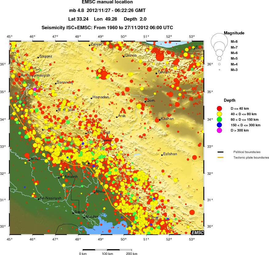 regional historical seismicity