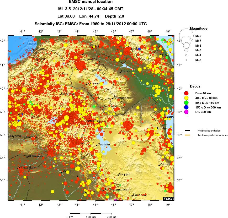 regional historical seismicity