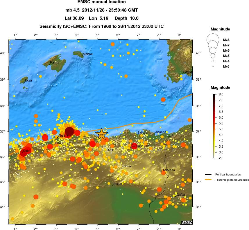regional magnitude historical seismicity