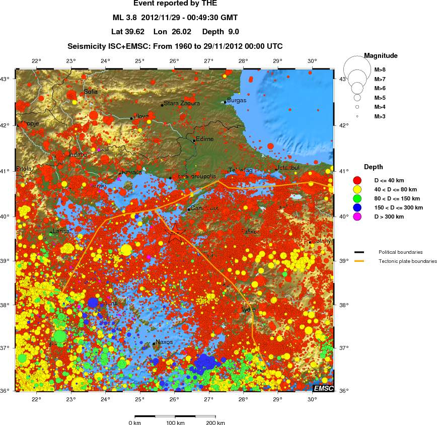 regional historical seismicity