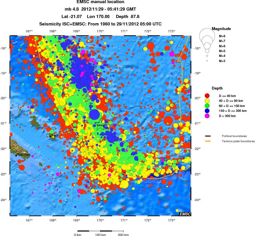 regional historical seismicity