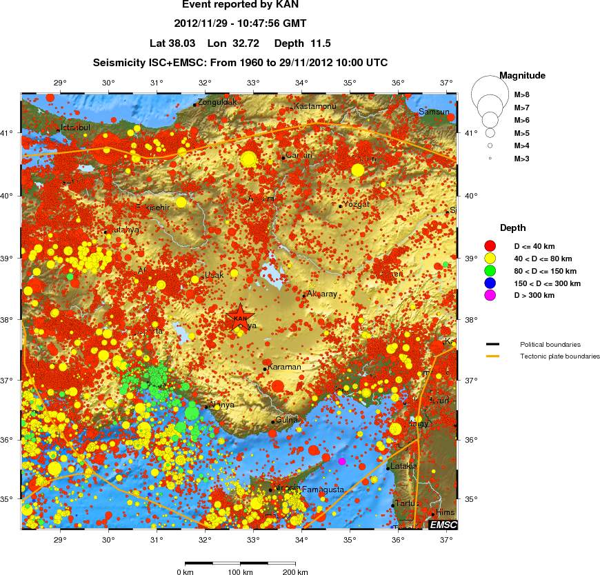 regional historical seismicity
