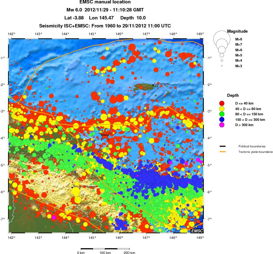 regional historical seismicity