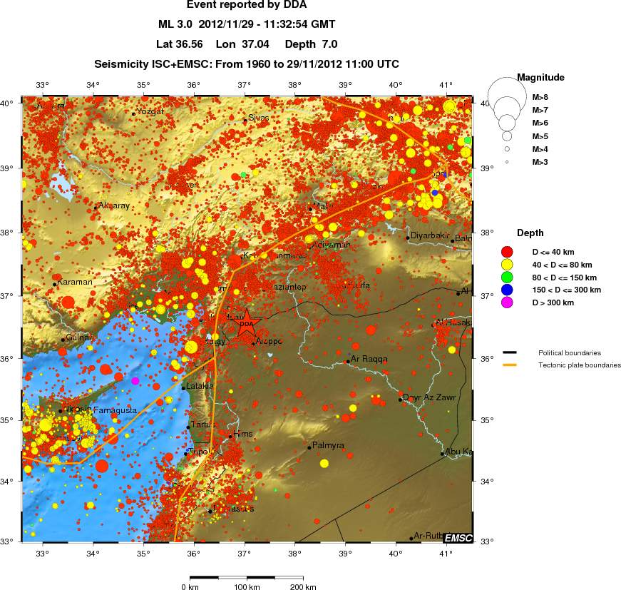 regional historical seismicity