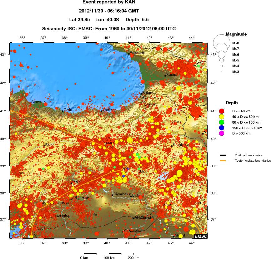 regional historical seismicity