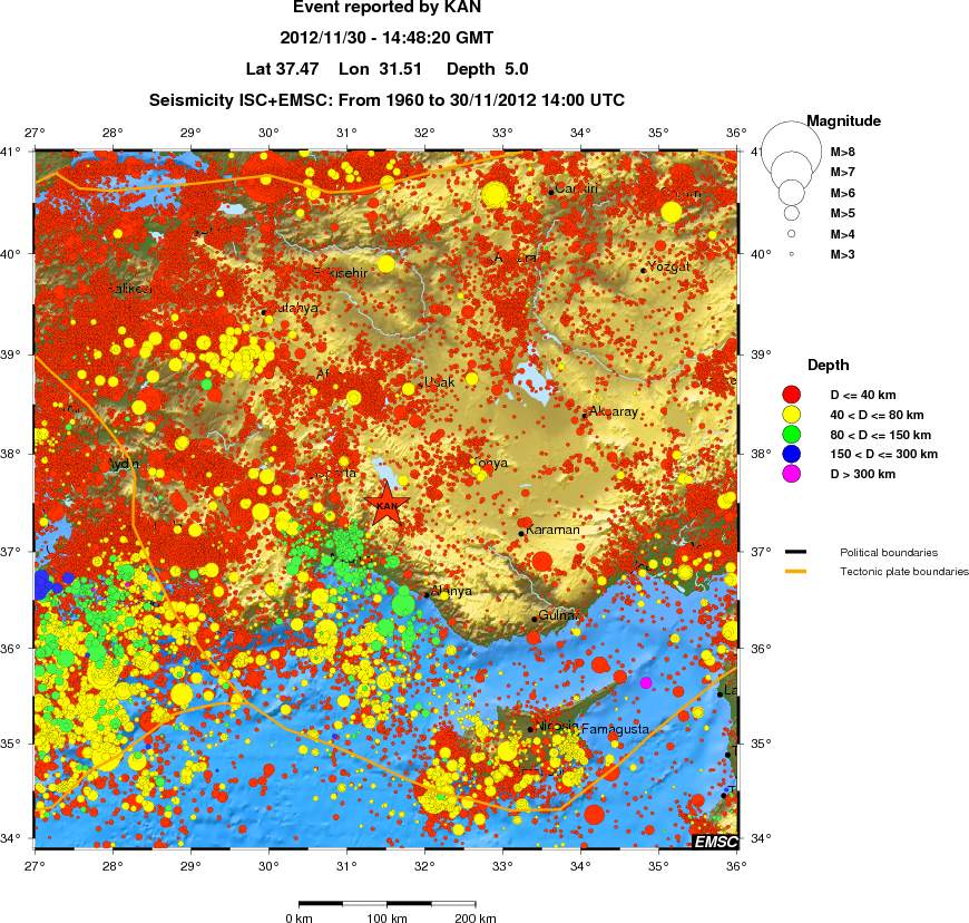 regional historical seismicity