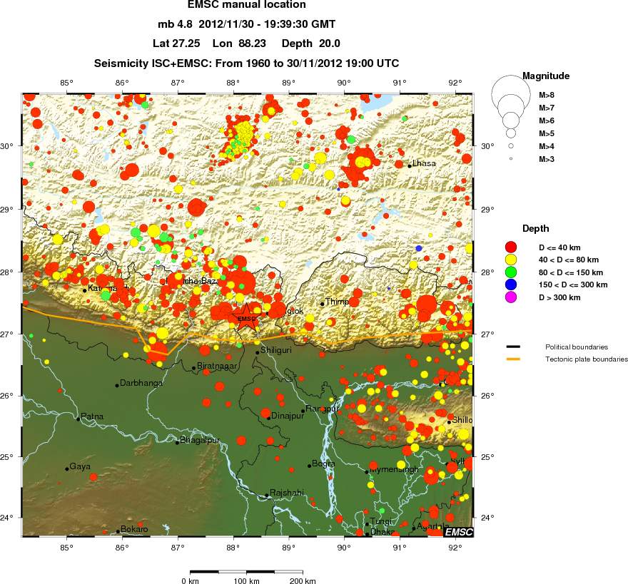 regional historical seismicity