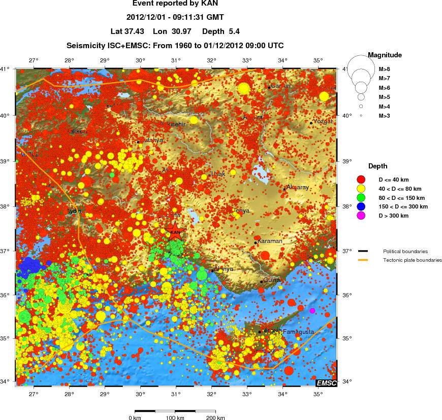 regional historical seismicity