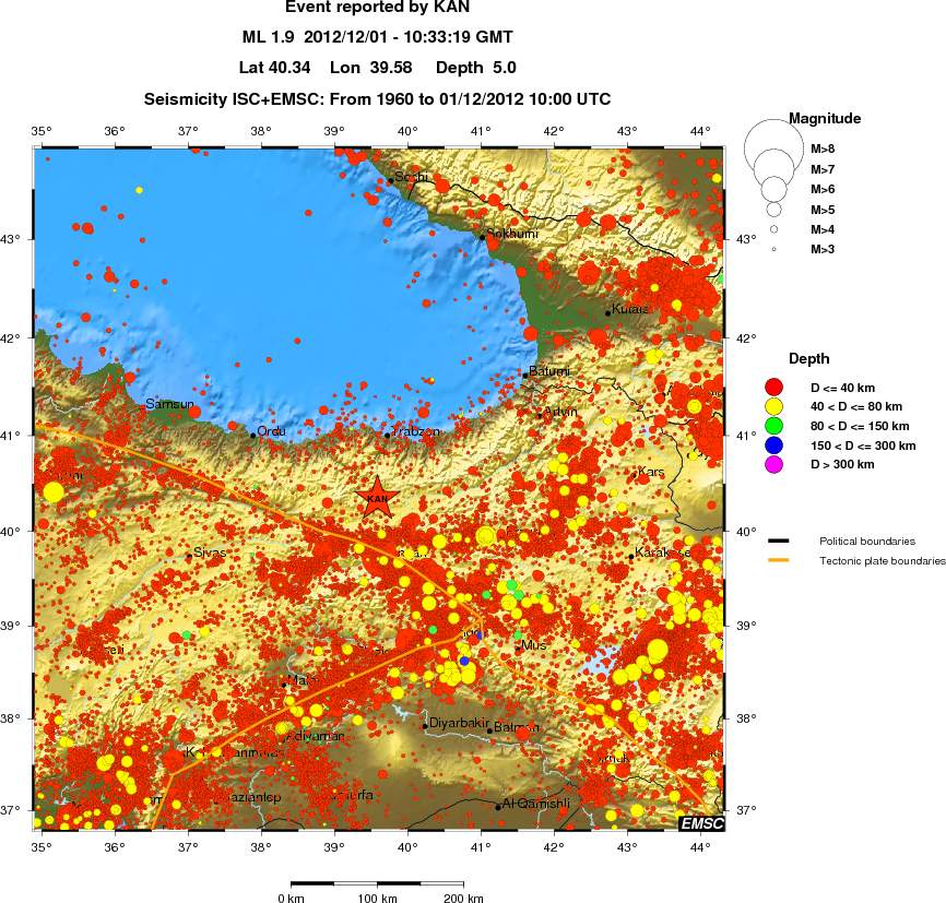 regional historical seismicity
