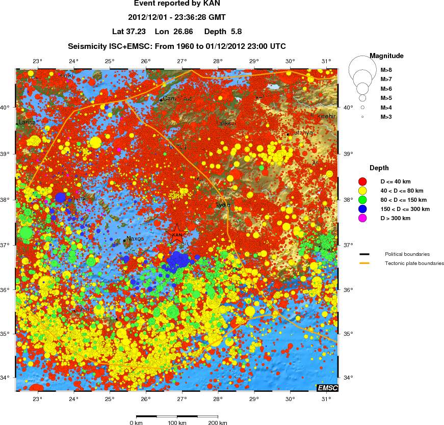regional historical seismicity