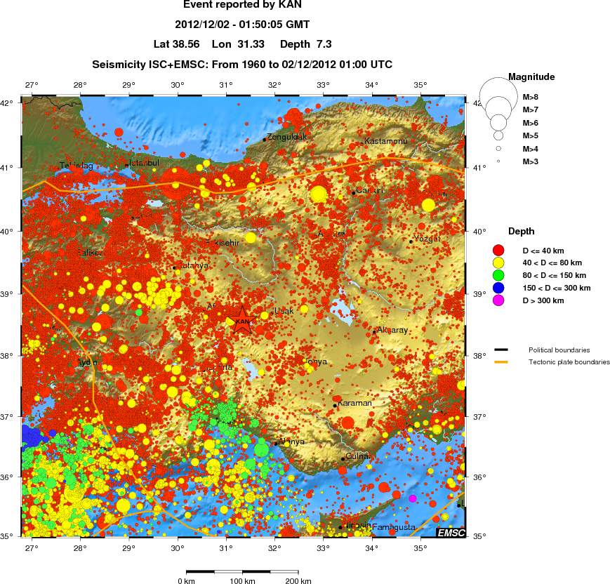 regional historical seismicity