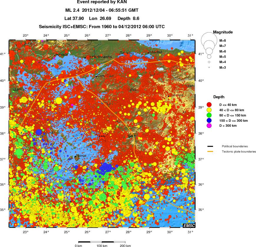 regional historical seismicity