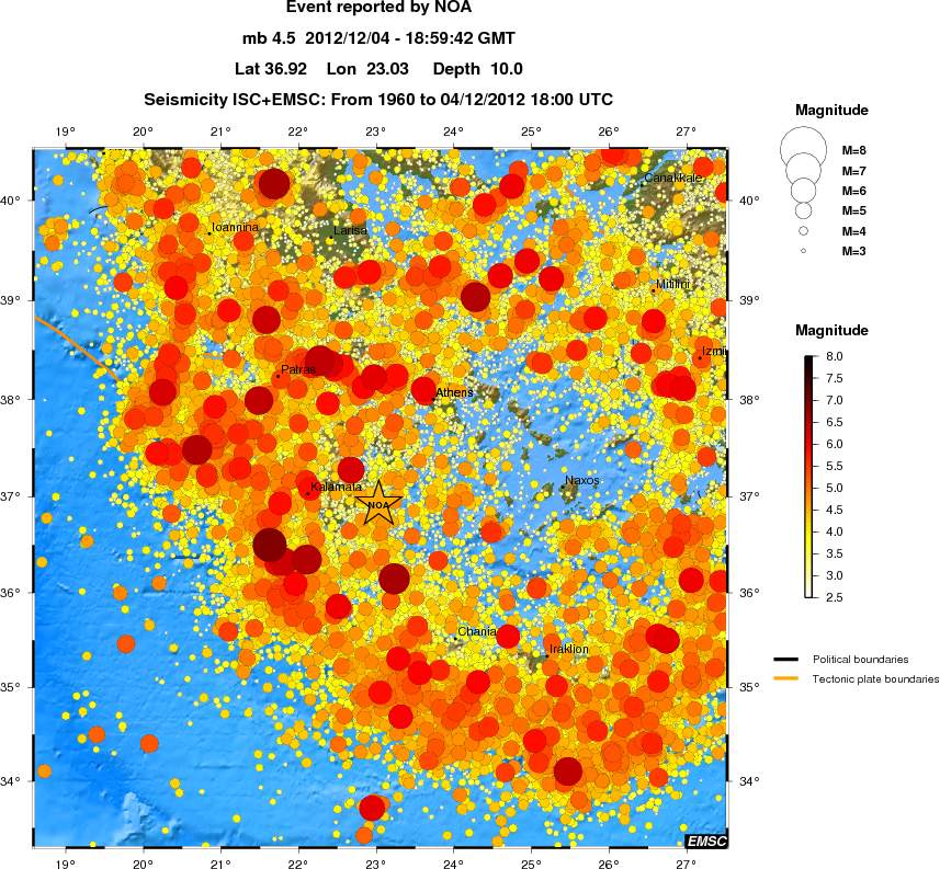 regional magnitude historical seismicity