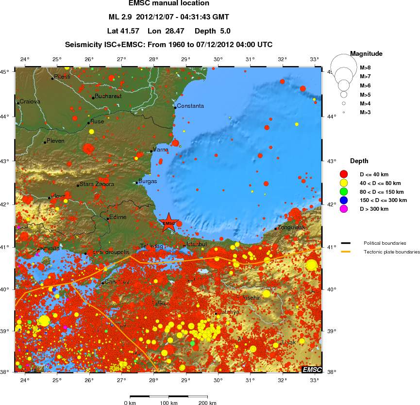 regional historical seismicity
