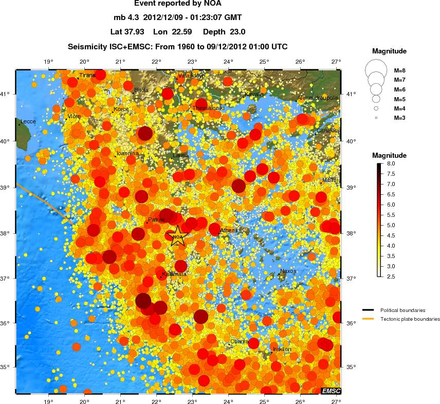 regional magnitude historical seismicity
