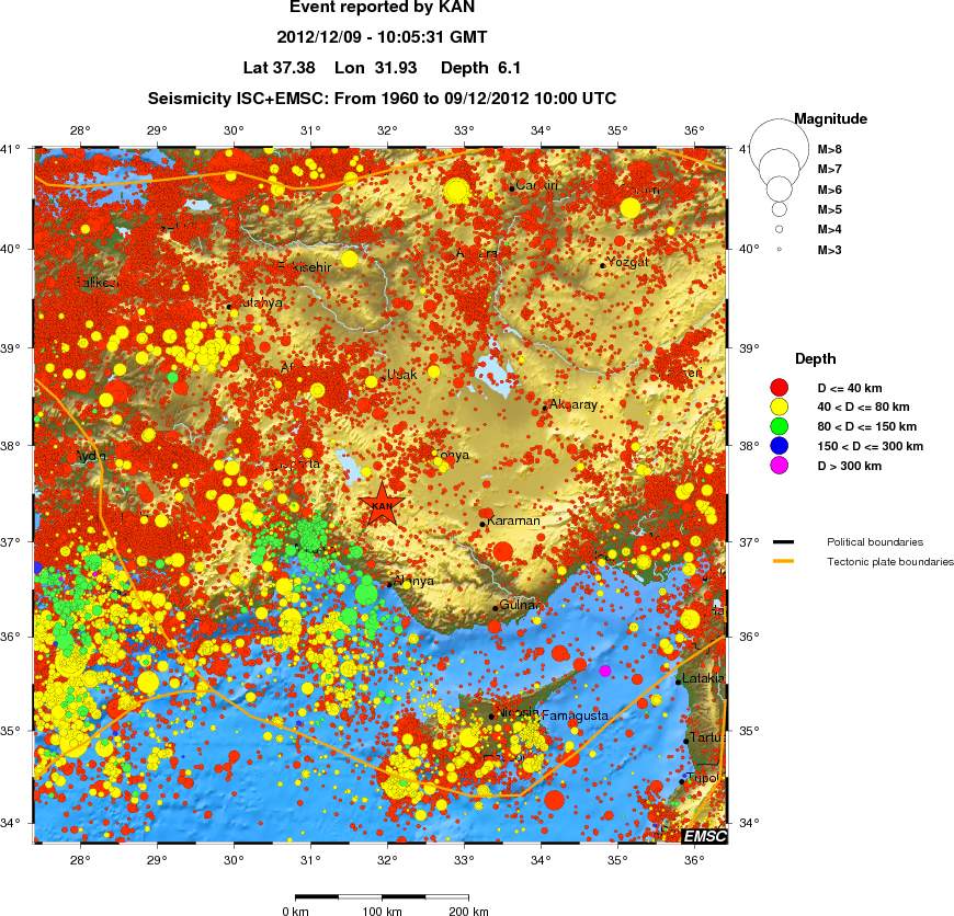 regional historical seismicity