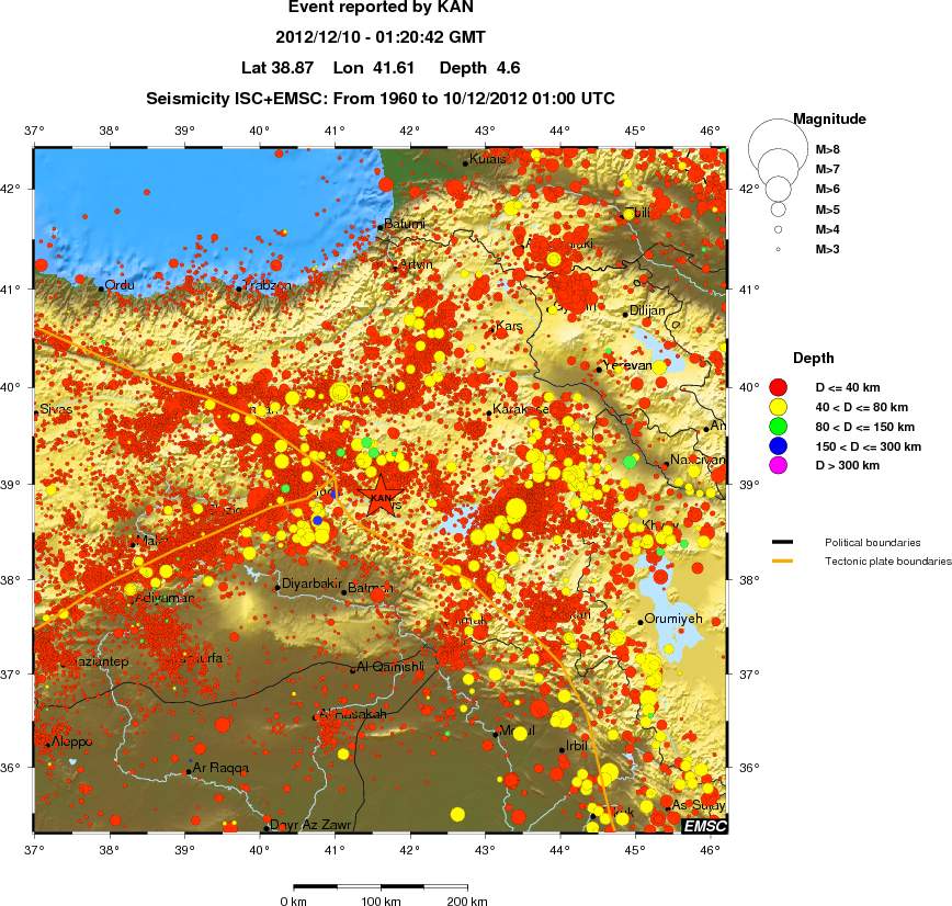 regional historical seismicity