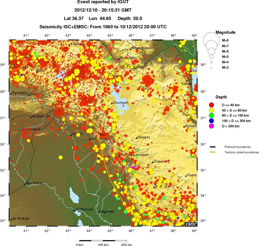 regional historical seismicity