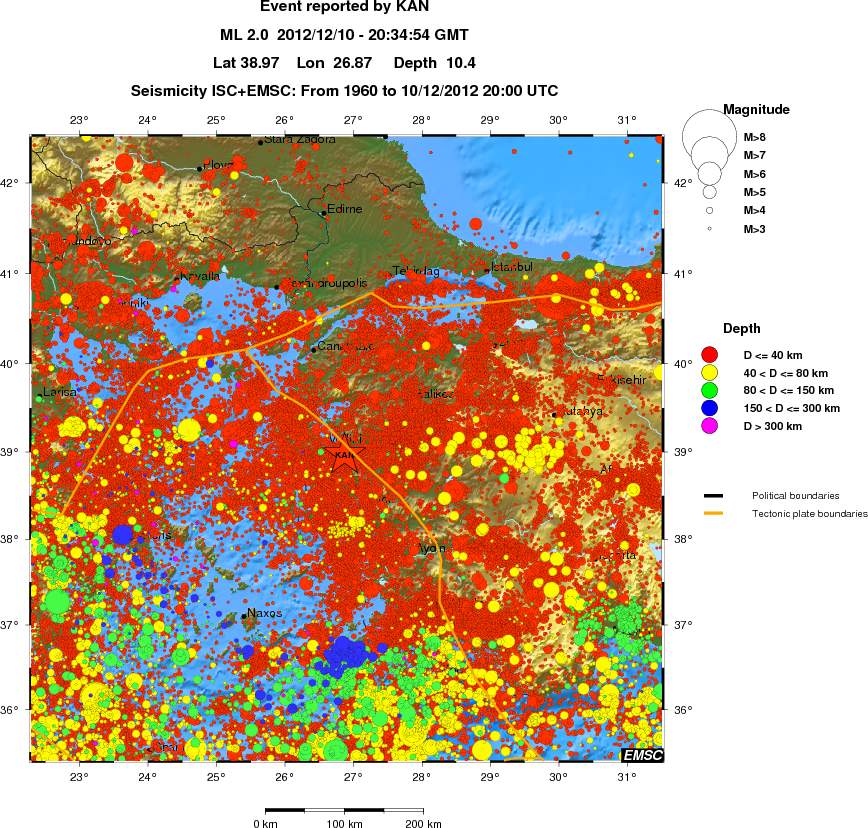 regional historical seismicity