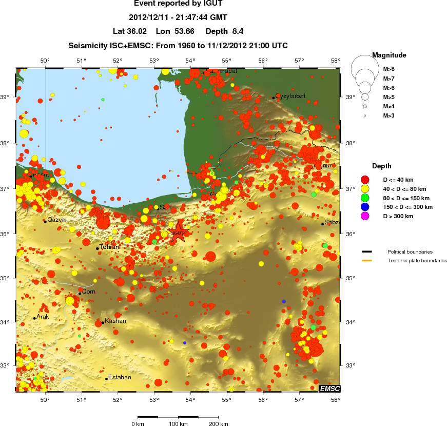 regional historical seismicity