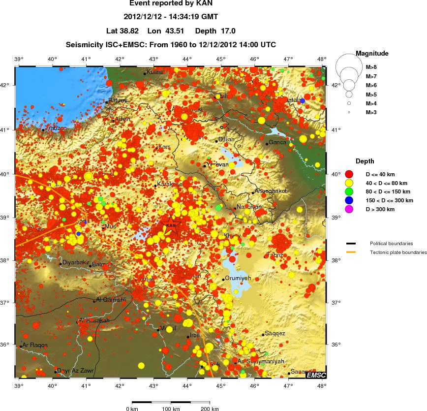 regional historical seismicity