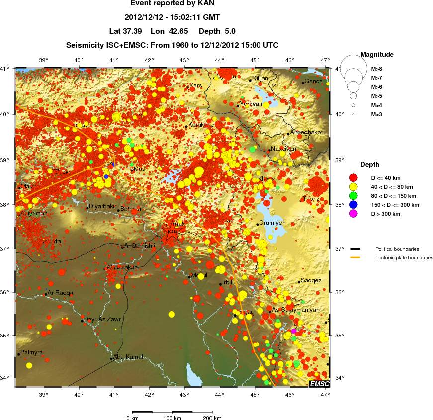 regional historical seismicity
