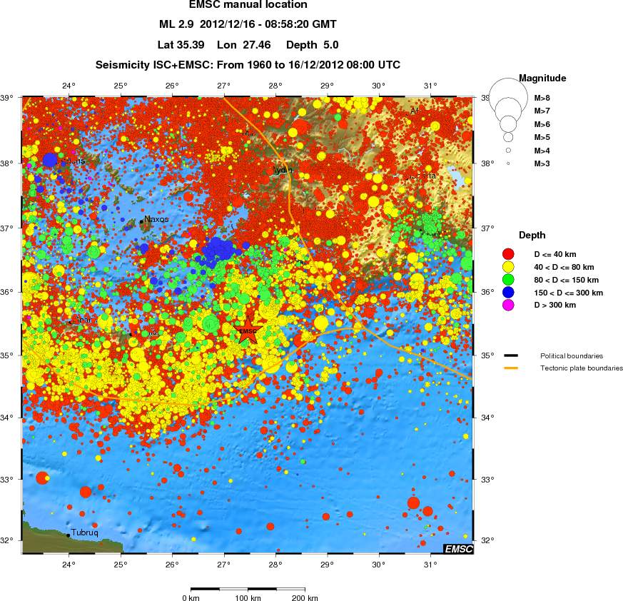 regional historical seismicity